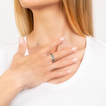 Preview: Emerald Bambus Ring